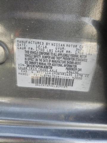 3N1CN7APXKL839729 Nissan VERSA S
