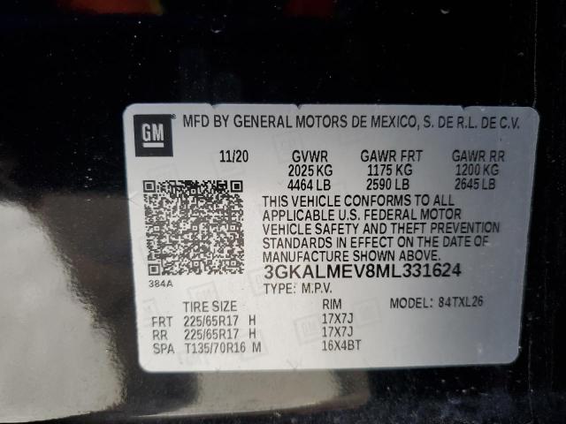 3GKALMEV8ML331624 GMC Terrain Sle