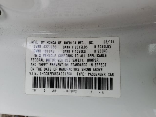 1HGCR2F85GA001758 Honda ACCORD EXL