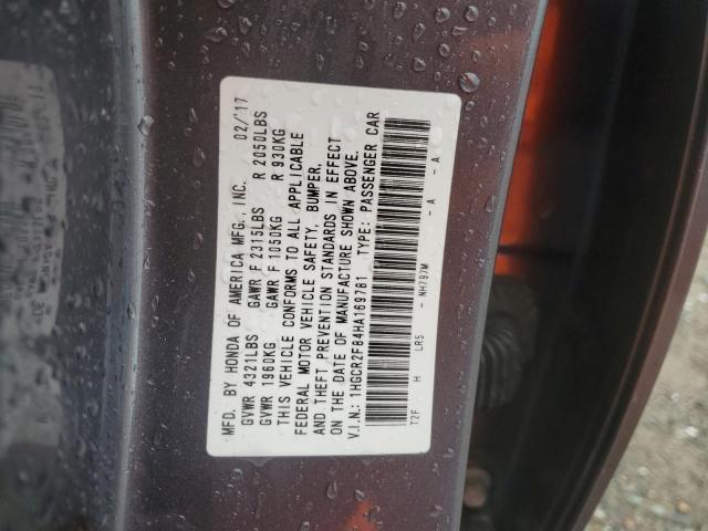 1HGCR2F84HA169781 Honda ACCORD EXL