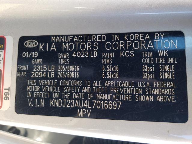 KNDJ23AU4L7016697 KIA SOUL LX
