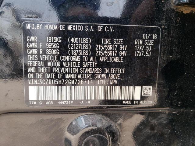 3CZRU5H72GM726714 Honda Hr-v Exl