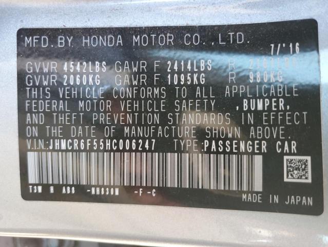 JHMCR6F55HC006247 Honda Accord Hybrid Exl