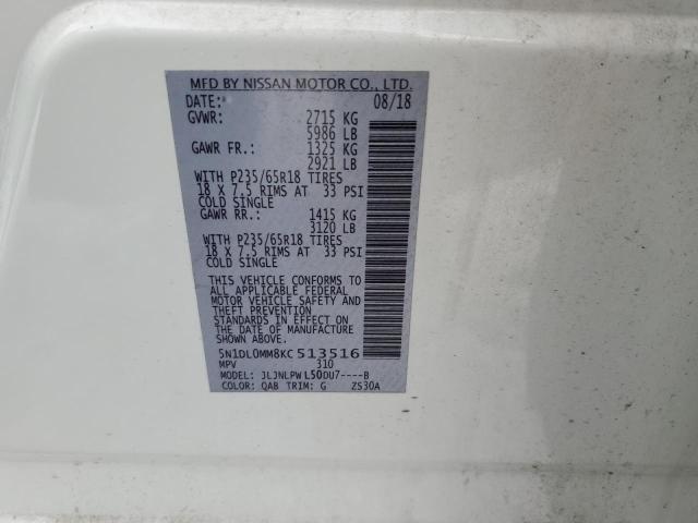 5N1DL0MM8KC513516 Infiniti QX60 LUXE