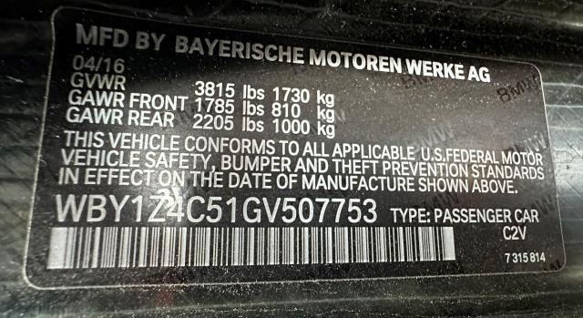 WBY1Z4C51GV507753 BMW I3 REX