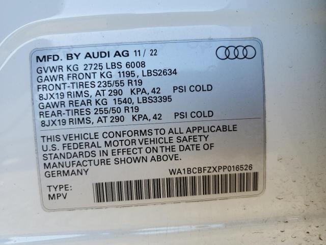 WA1BCBFZXPP016526 Audi Q4 E-tron Premium Plus