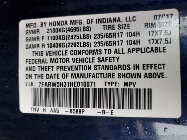 7FARW5H31HE010071 Honda CR-V LX