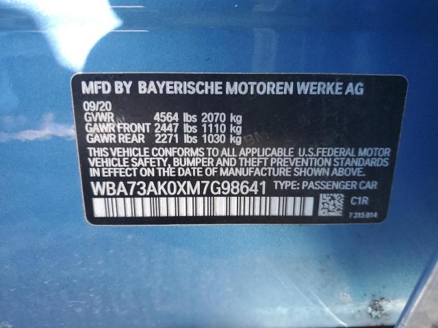 WBA73AK0XM7G98641 BMW 228XI