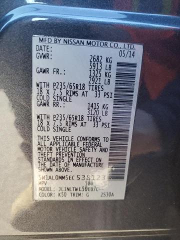 5N1AL0MM5EC538123 Infiniti QX60