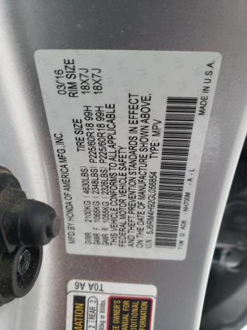 5J6RM4H92GL056854 Honda Cr-v Touring