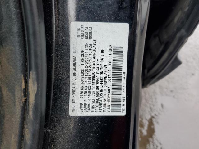 5FPYK3F18HB017146 Honda Ridgeline Sport