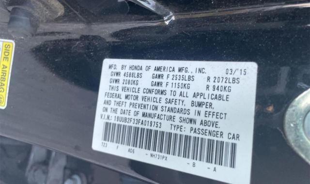 19UUB2F33FA019753 Acura TLX