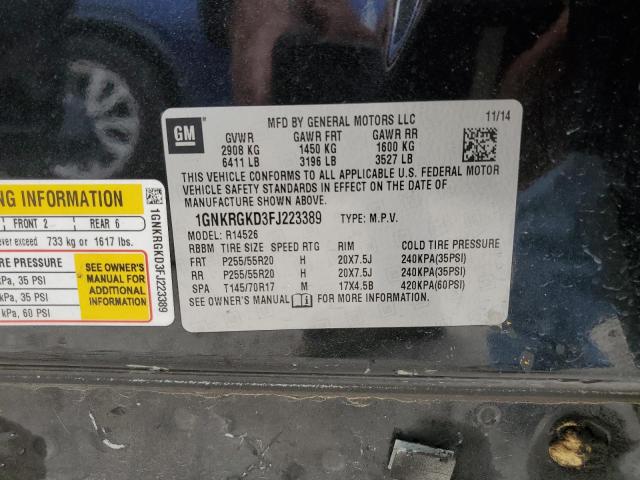 1GNKRGKD3FJ223389 Chevrolet Traverse Lt