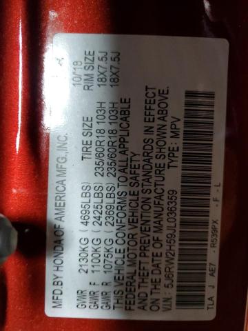 5J6RW2H59JL036359 Honda CR-V EX