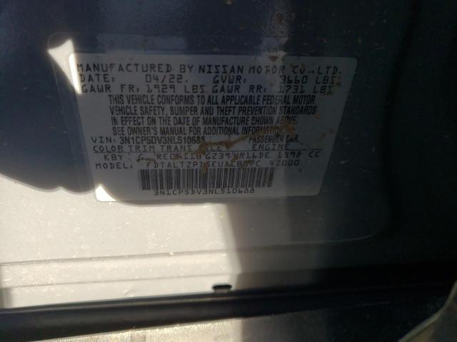 3N1CP5DV3NL510688 Nissan KICKS SR