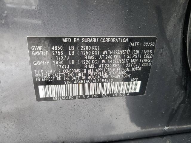 4S4BTACC4L3194848 Subaru Outback Premium