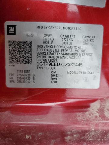 1GTP9EED7LZ331445 GMC Sierra K1500 At4