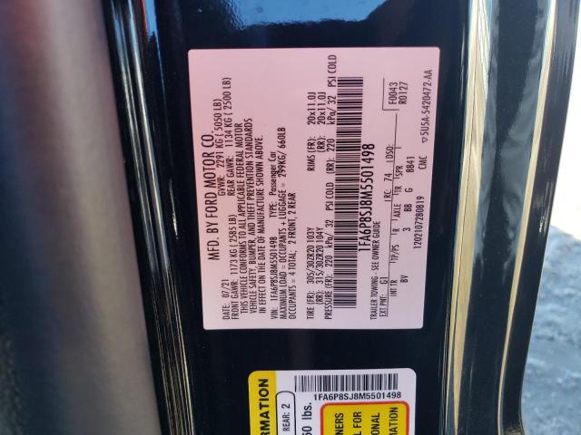 Ford Mustang Shelby Gt500 2021 1FA6P8SJ8M5501498 Image 12
