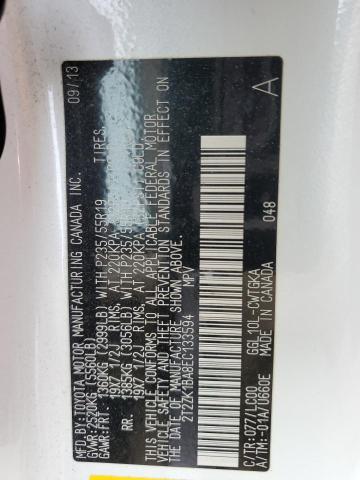 2T2ZK1BA8EC133594 Lexus RX 350