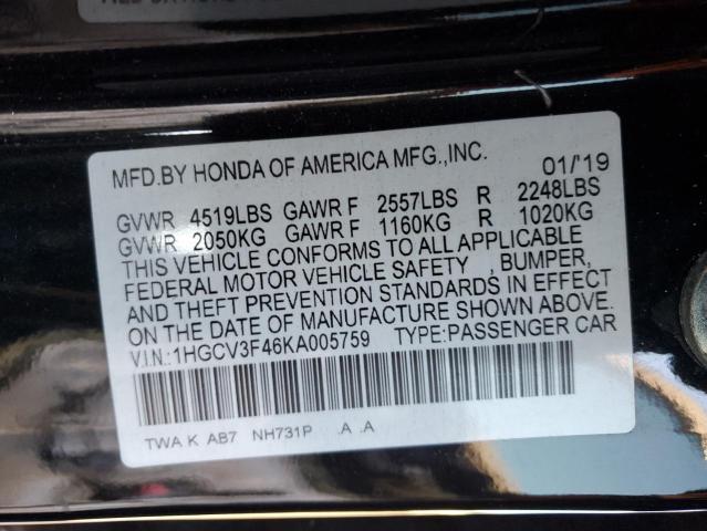 1HGCV3F46KA005759 Honda Accord Hybrid Ex