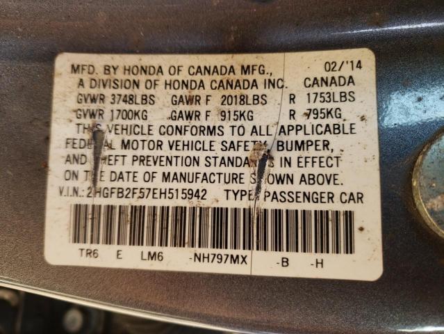 2HGFB2F57EH515942 Honda Civic Lx