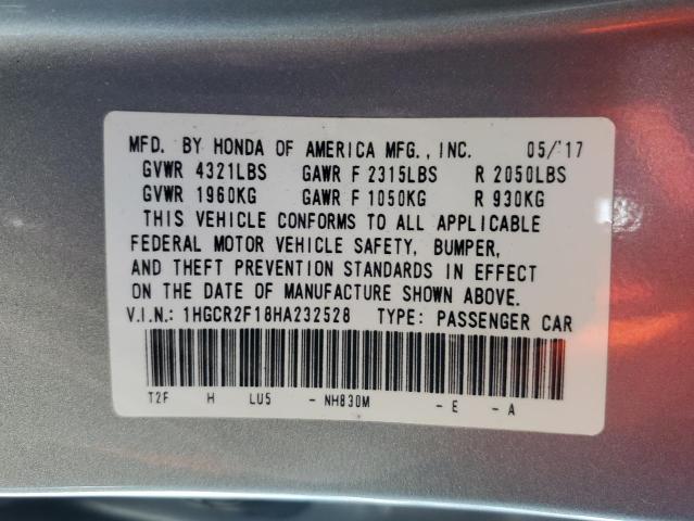 1HGCR2F18HA232528 Honda Accord Sport Special Edition