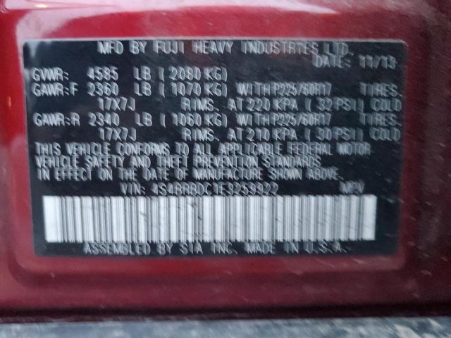 4S4BRBDC1E3259922 Subaru Outback 2.5i Premium