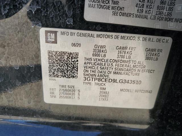 3GTP8CED9LG343510 GMC Sierra C1500 Elevation