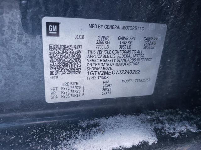 1GTV2MEC7JZ240282 GMC Sierra K1500 Sle