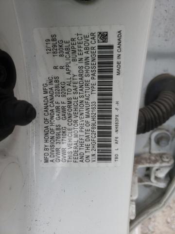 2HGFC2F69LH521633 Honda Civic Lx