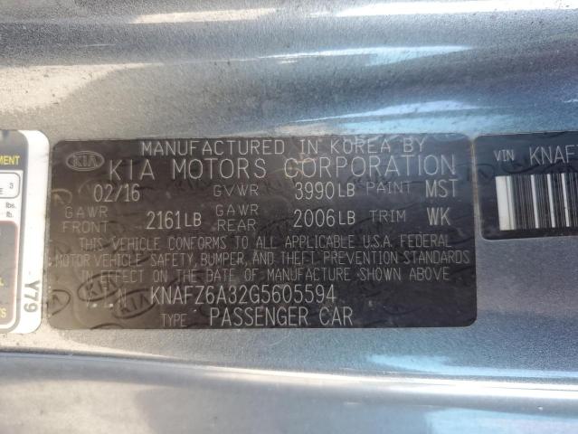 KNAFZ6A32G5605594 KIA FORTE SX