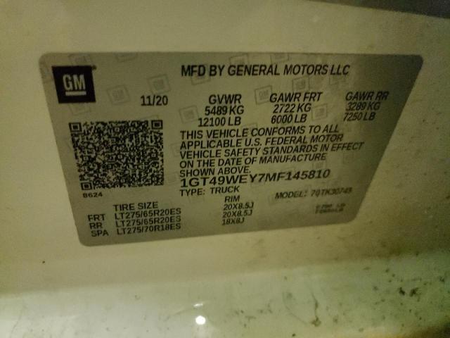 1GT49WEY7MF145810 GMC Sierra K3500 Denali