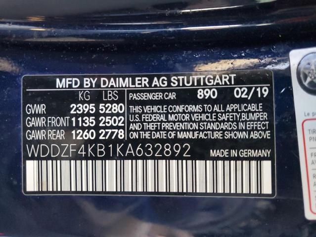 WDDZF4KB1KA632892 Mercedes-Benz E 300 4matic