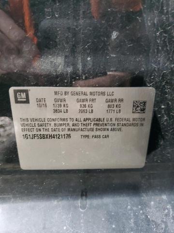 1G1JF5SBXH4121176 Chevrolet Sonic Premier