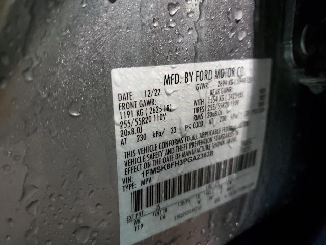 1FMSK8FH3PGA23638 Ford Explorer Limited