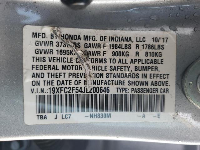 19XFC2F54JE200646 Honda Civic Lx
