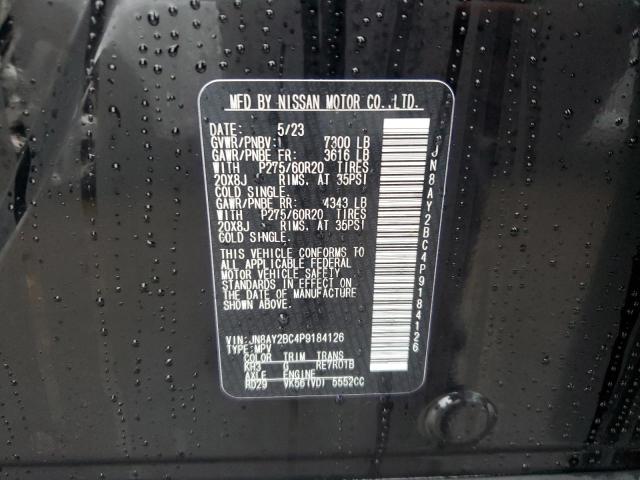 JN8AY2BC4P9184126 Nissan Armada Sl