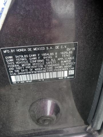 3HGGK5H83FM785038 Honda FIT EX