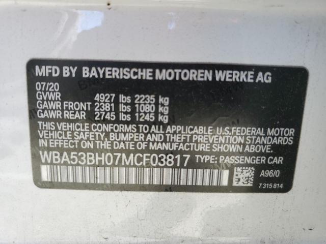 WBA53BH07MCF03817 BMW 530 I