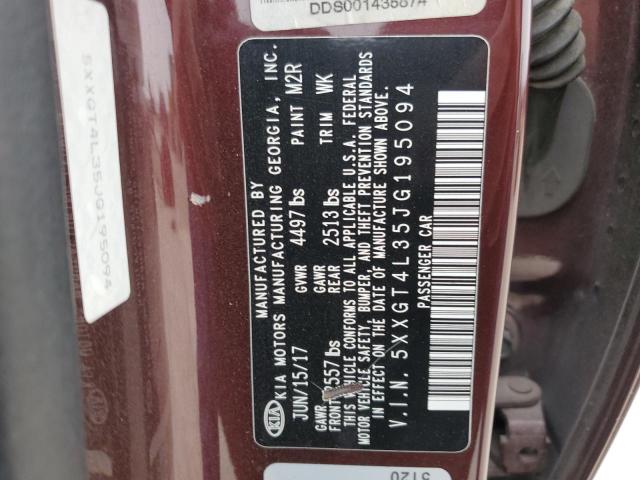 5XXGT4L35JG195094 KIA Optima Lx