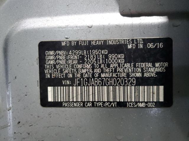 JF1GJAB67GH020329 Subaru Impreza Premium