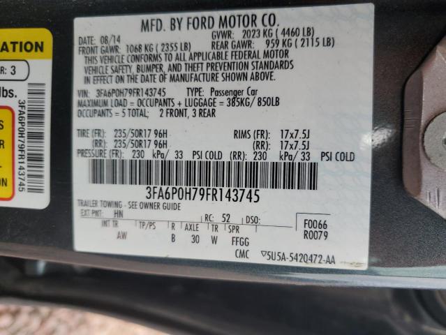 3FA6P0H79FR143745 Ford FUSION SE