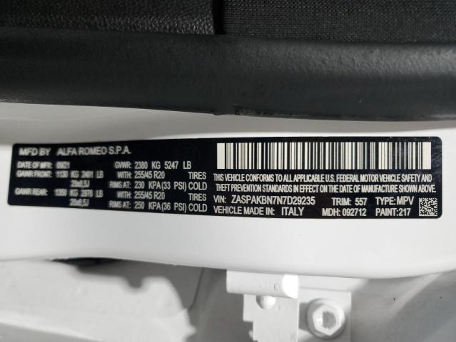 ZASPAKBN7N7D29235 Alfa Romeo STELVIO TI