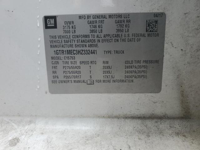 1GTR1MEC3HZ332441 GMC Sierra C1500 Sle