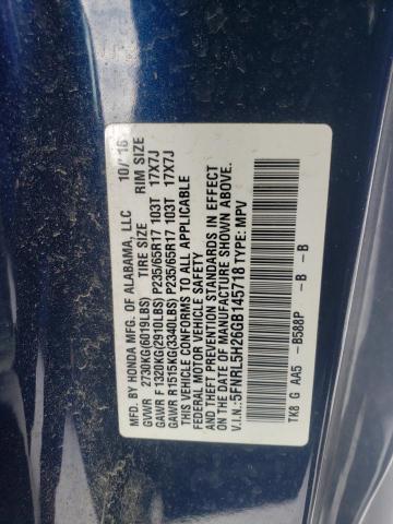 5FNRL5H26GB145718 Honda ODYSSEY LX