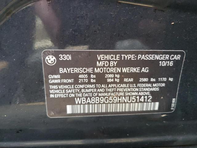 WBA8B9G59HNU51412 BMW 330 I