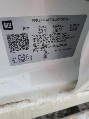 1GTU9DED4NZ116220 GMC Sierra Limited K1500 Slt