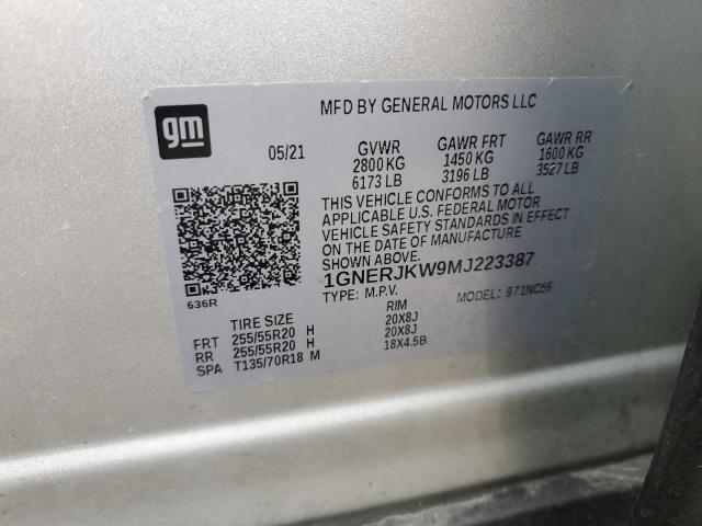 1GNERJKW9MJ223387 Chevrolet Traverse Rs