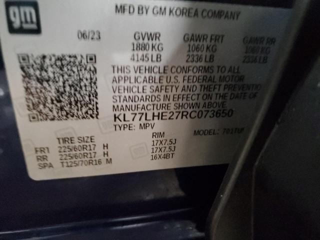 KL77LHE27RC073650 Chevrolet TRAX 1LT