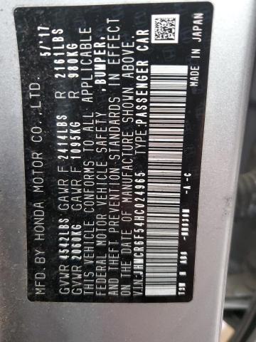 JHMCR6F54HC024965 Honda Accord Hybrid Exl